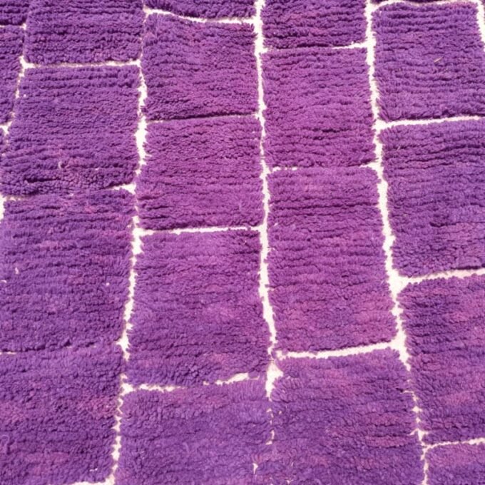 Close-up of texture and pattern on custom Boujaad rug